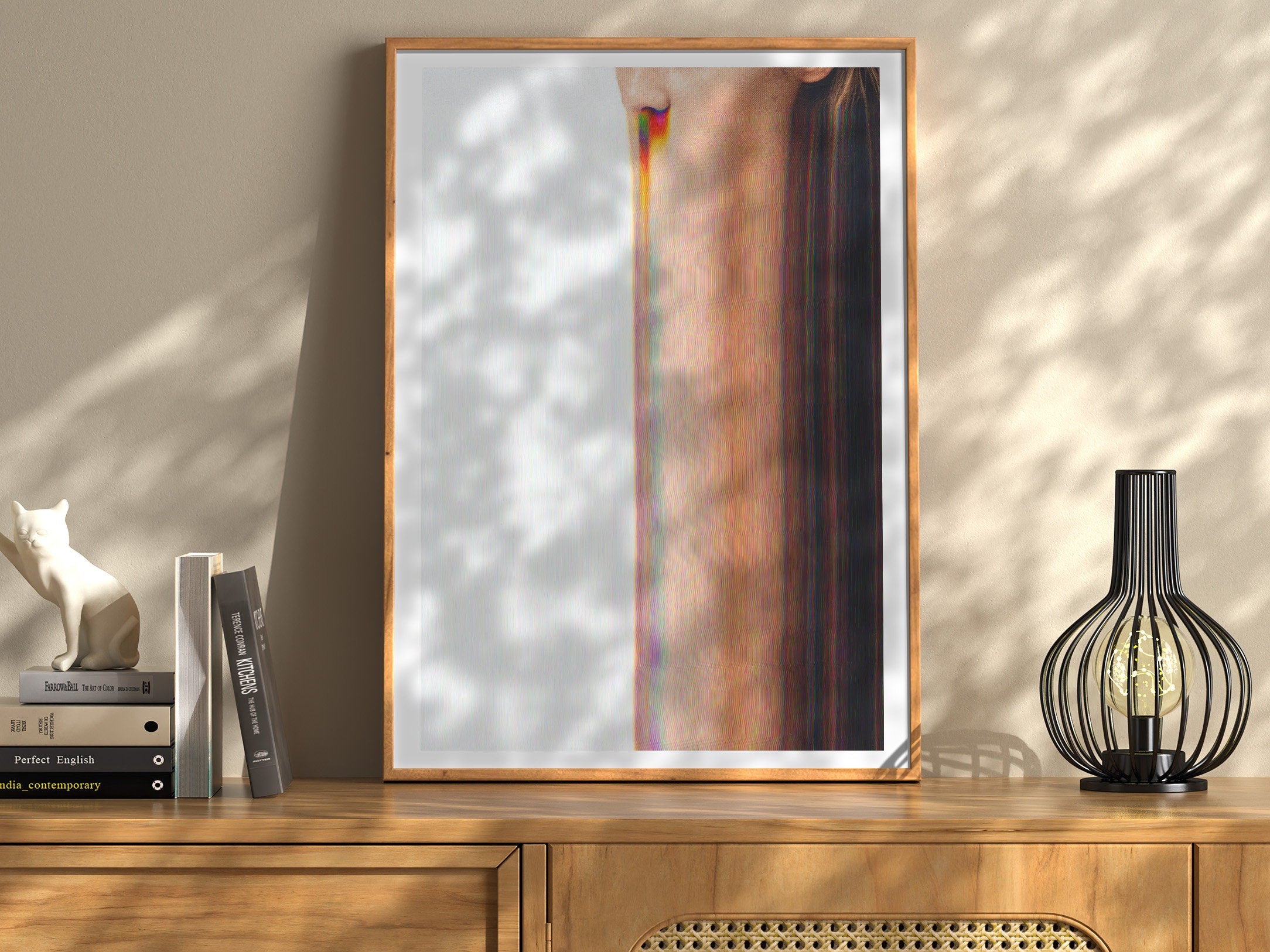 Trippy Altered Woman's Portrait Wall Art - Minimal Aesthetic Fashion Beauty Decor For Home, Office, Bedroom | Untitled (98) Giclée Print