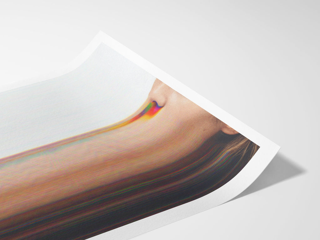 Trippy Altered Woman's Portrait Wall Art - Minimal Aesthetic Fashion Beauty Decor For Home, Office, Bedroom | Untitled (98) Giclée Print