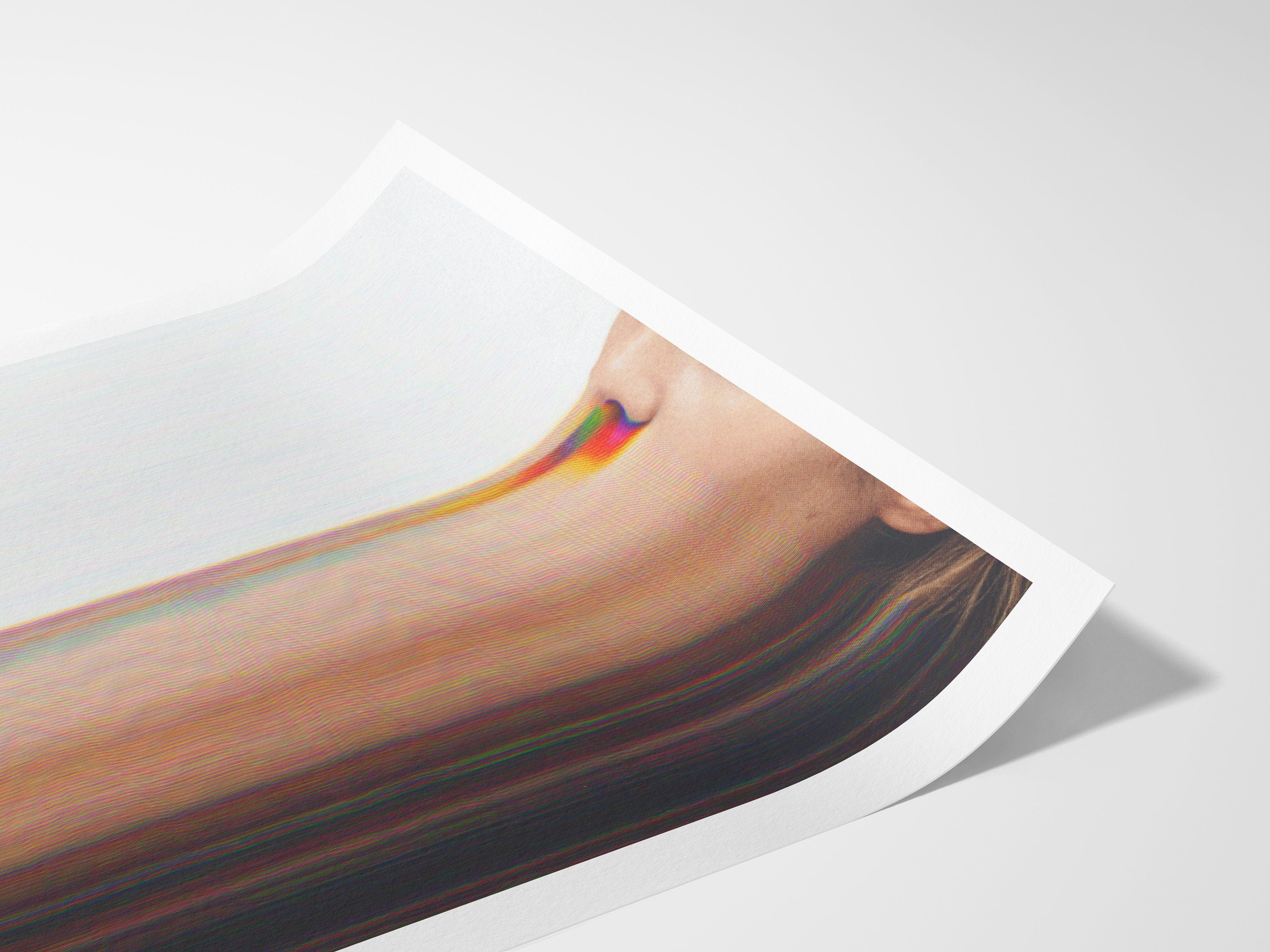 Trippy Altered Woman's Portrait Wall Art - Minimal Aesthetic Fashion Beauty Decor For Home, Office, Bedroom | Untitled (98) Giclée Print