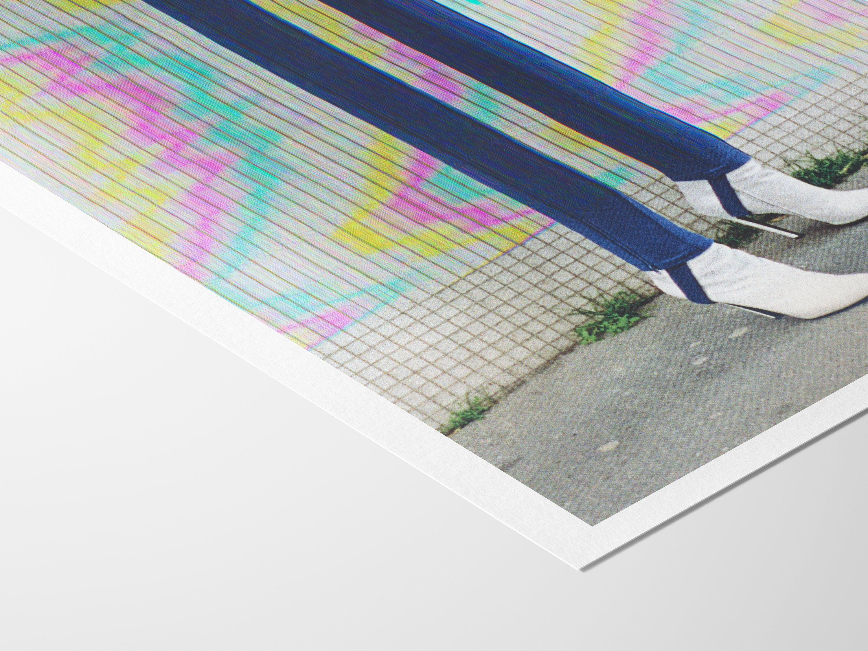 Trippy Altered Portrait Rainbow Wall Art - Eclectic Boho Fashion Decor for Home, Office, Living, Dining Room | Untitled (101) Giclée Print