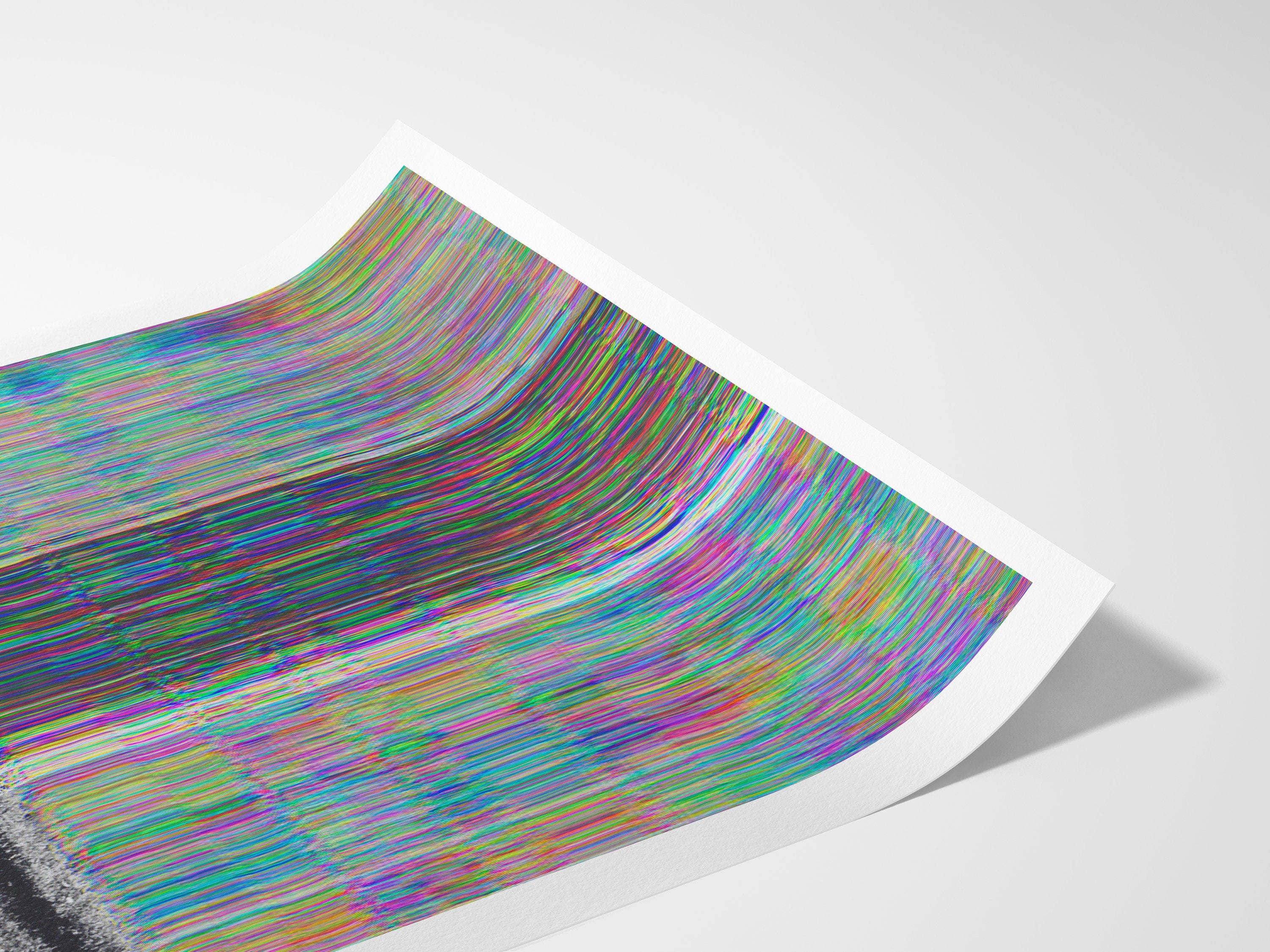 Glitch Art Fashion Statement - Surreal Colorful Alteration of Vintage Elegance for Contemporary Home Decor | Untitled (103) Giclée Print