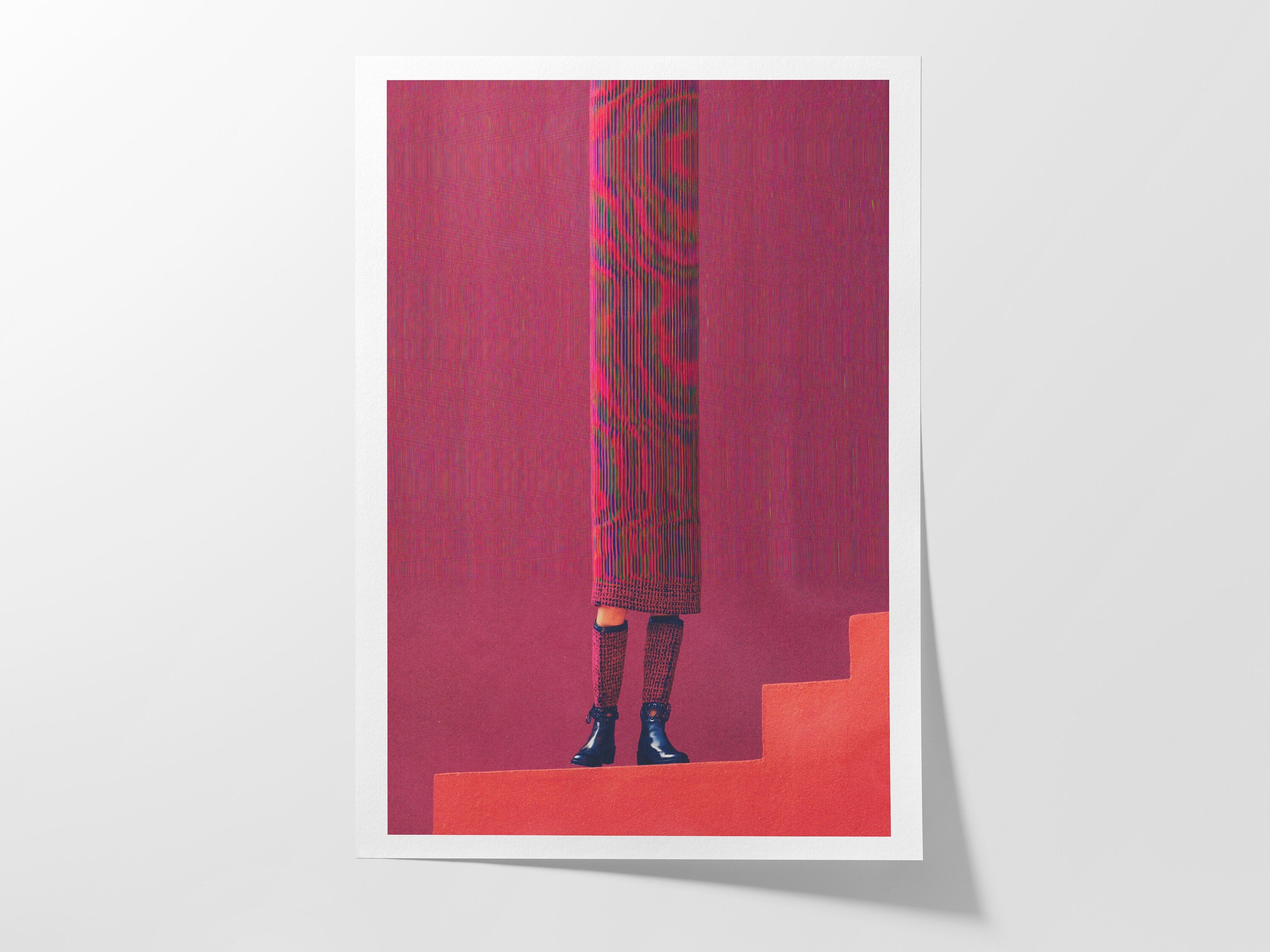 Surrealist Altered Fashion Portrait Artwork - Colorful Modern Wall Decor for Home, Office, or Bedroom | Untitled (104) Giclée Print