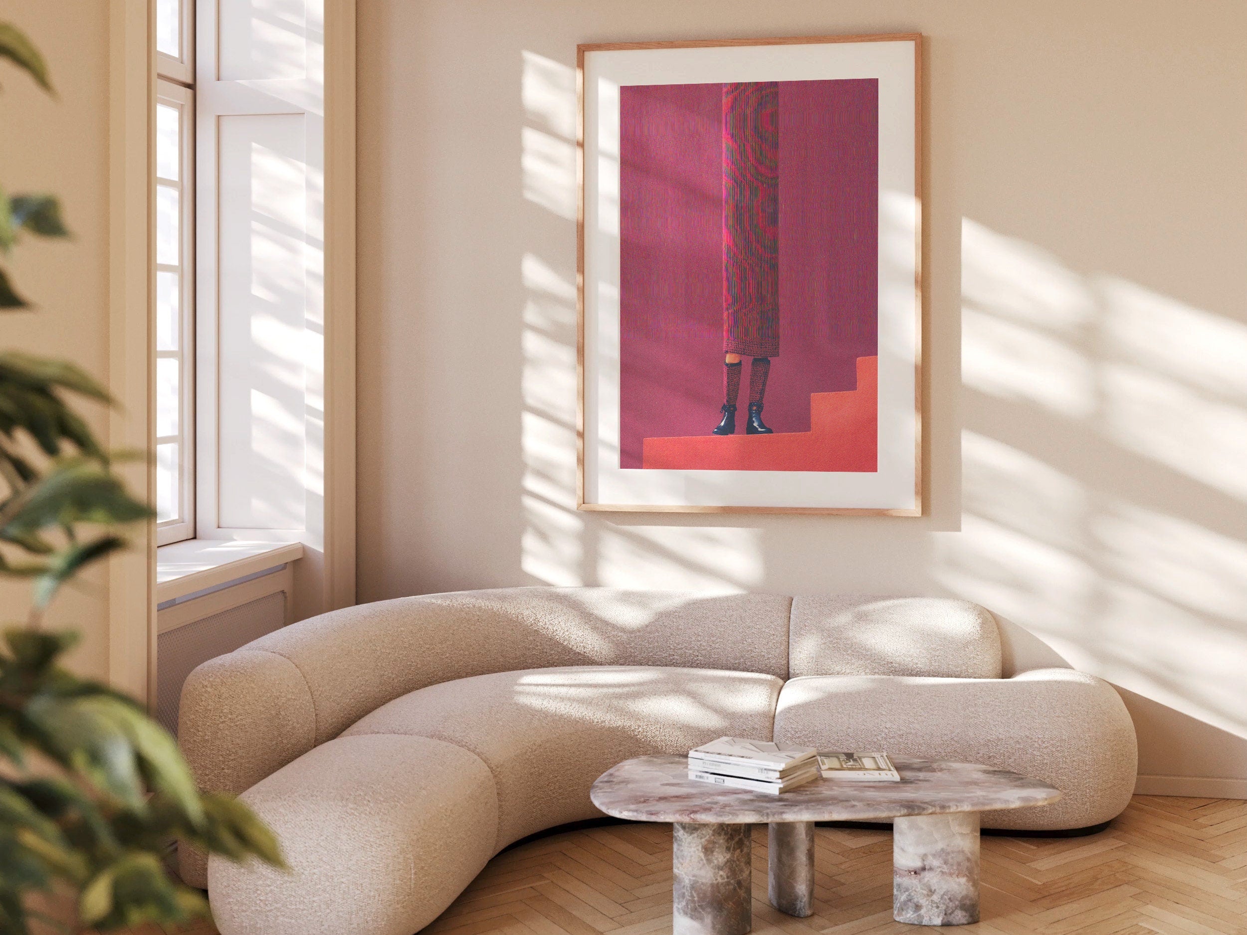 Surrealist Altered Fashion Portrait Artwork - Colorful Modern Wall Decor for Home, Office, or Bedroom | Untitled (104) Giclée Print