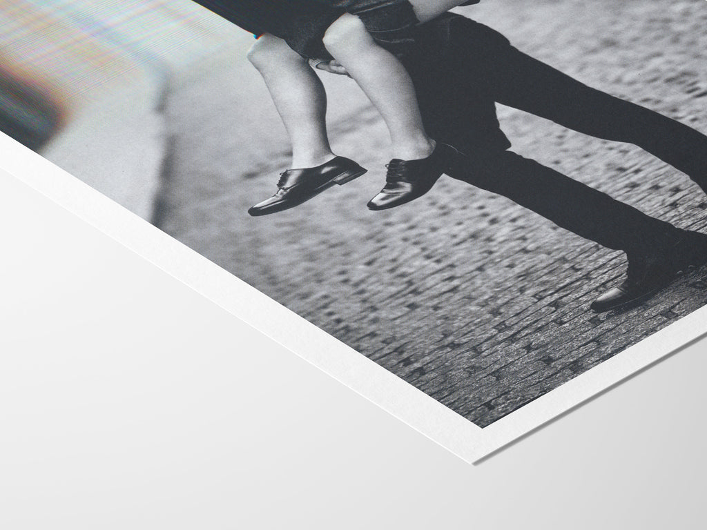 Black and White Altered Couples Portrait Photo Wall Art - Cute Romantic Decor for Home, Bedroom, Living Room | Untitled (106) Giclée Print