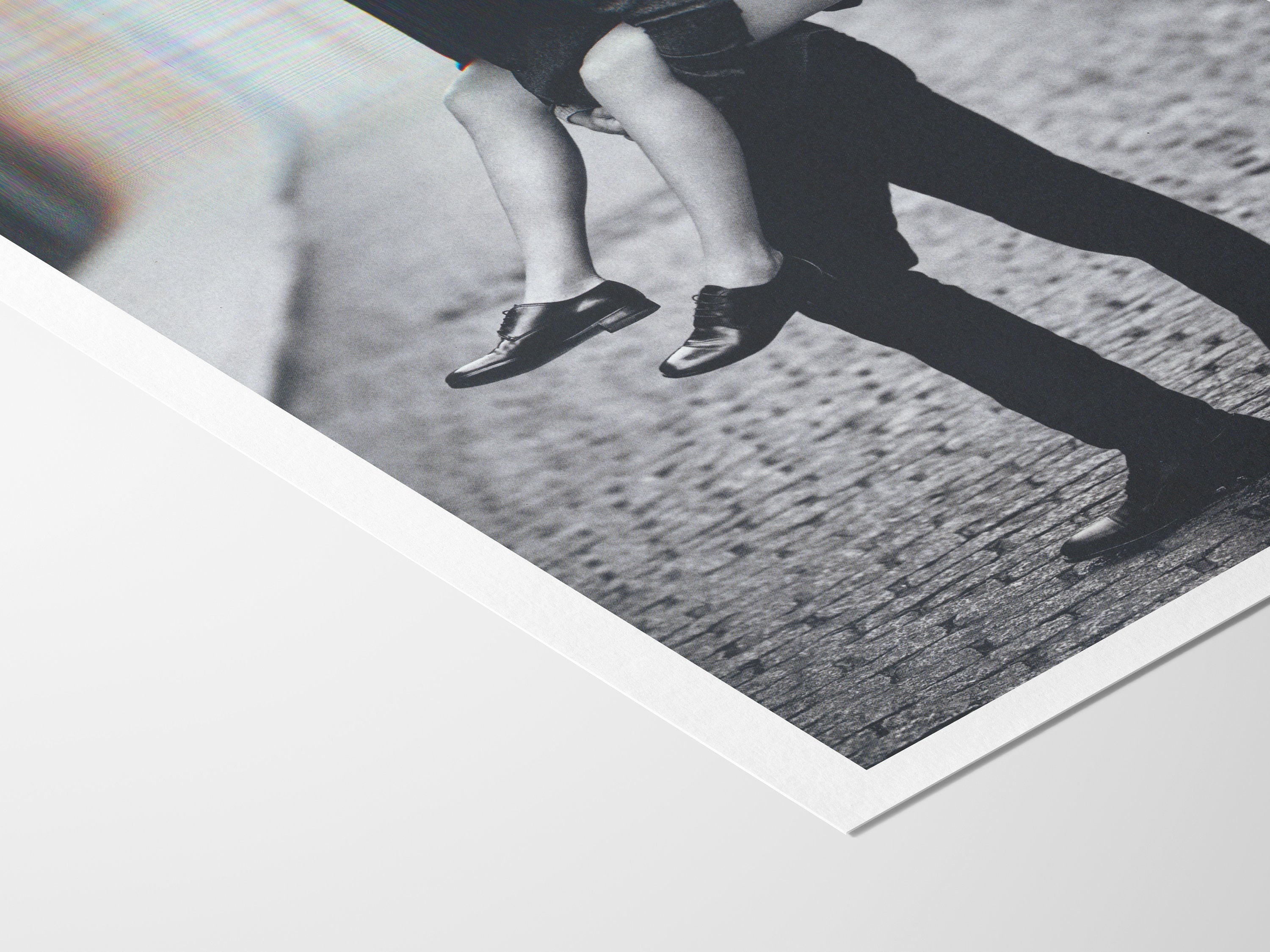 Black and White Altered Couples Portrait Photo Wall Art - Cute Romantic Decor for Home, Bedroom, Living Room | Untitled (106) Giclée Print