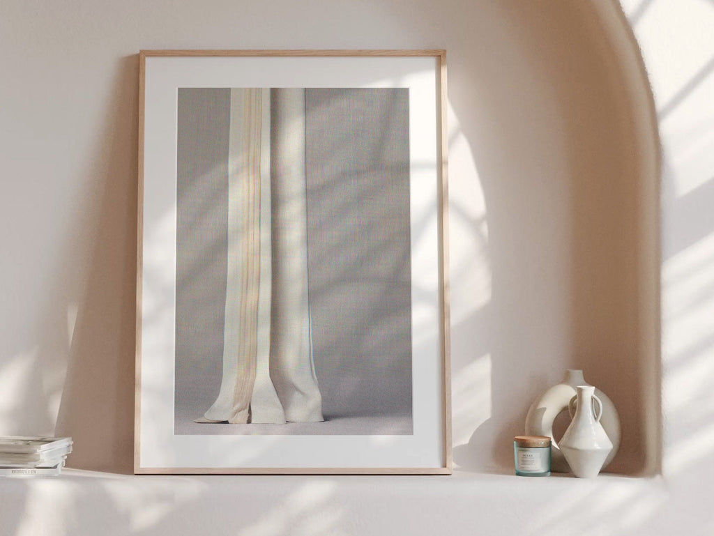 Elegant Minimalist Fabric Wall Art Print - Subtle Textured Neutral Decor for Contemporary Interiors | Untitled (114) Giclée Print