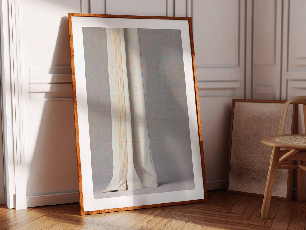 Elegant Minimalist Fabric Wall Art Print - Subtle Textured Neutral Decor for Contemporary Interiors | Untitled (114) Giclée Print