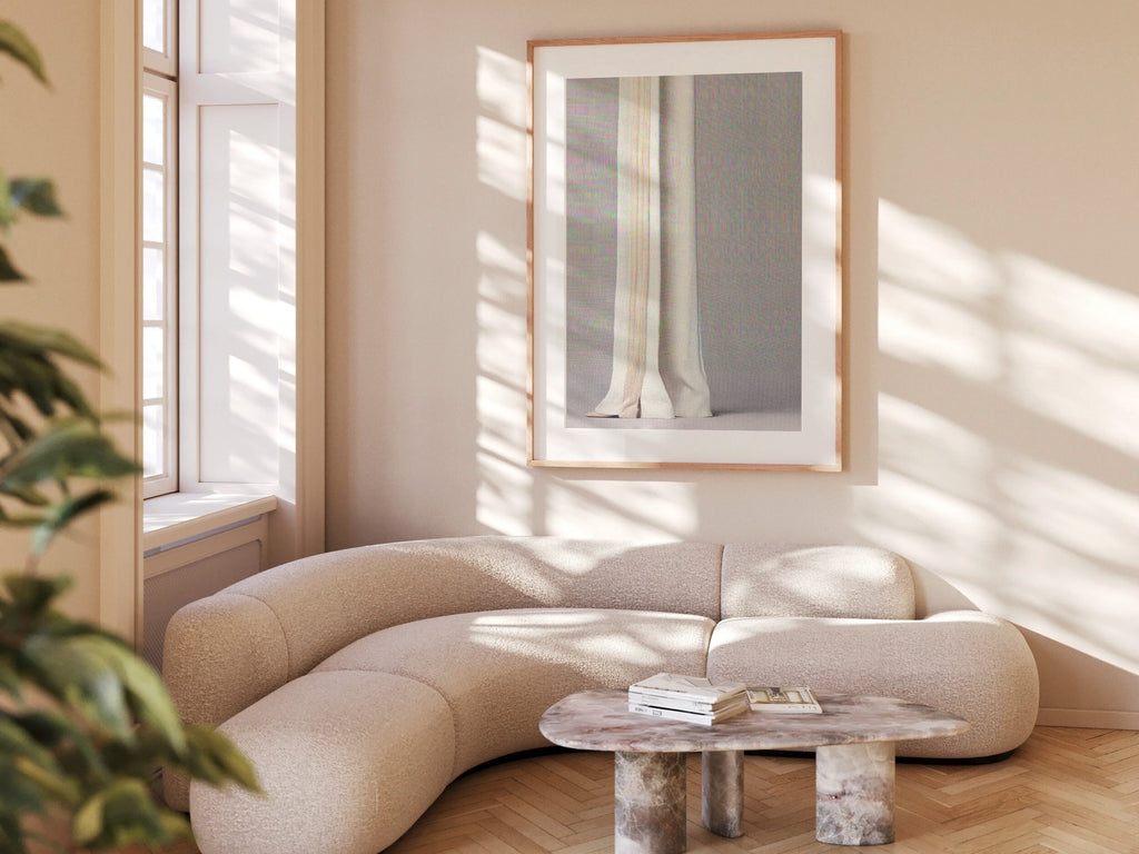 Elegant Minimalist Fabric Wall Art Print - Subtle Textured Neutral Decor for Contemporary Interiors | Untitled (114) Giclée Print