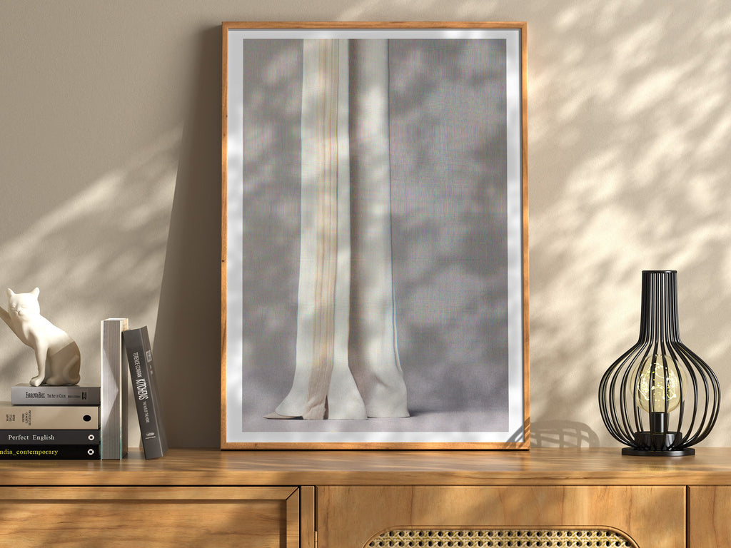 Elegant Minimalist Fabric Wall Art Print - Subtle Textured Neutral Decor for Contemporary Interiors | Untitled (114) Giclée Print