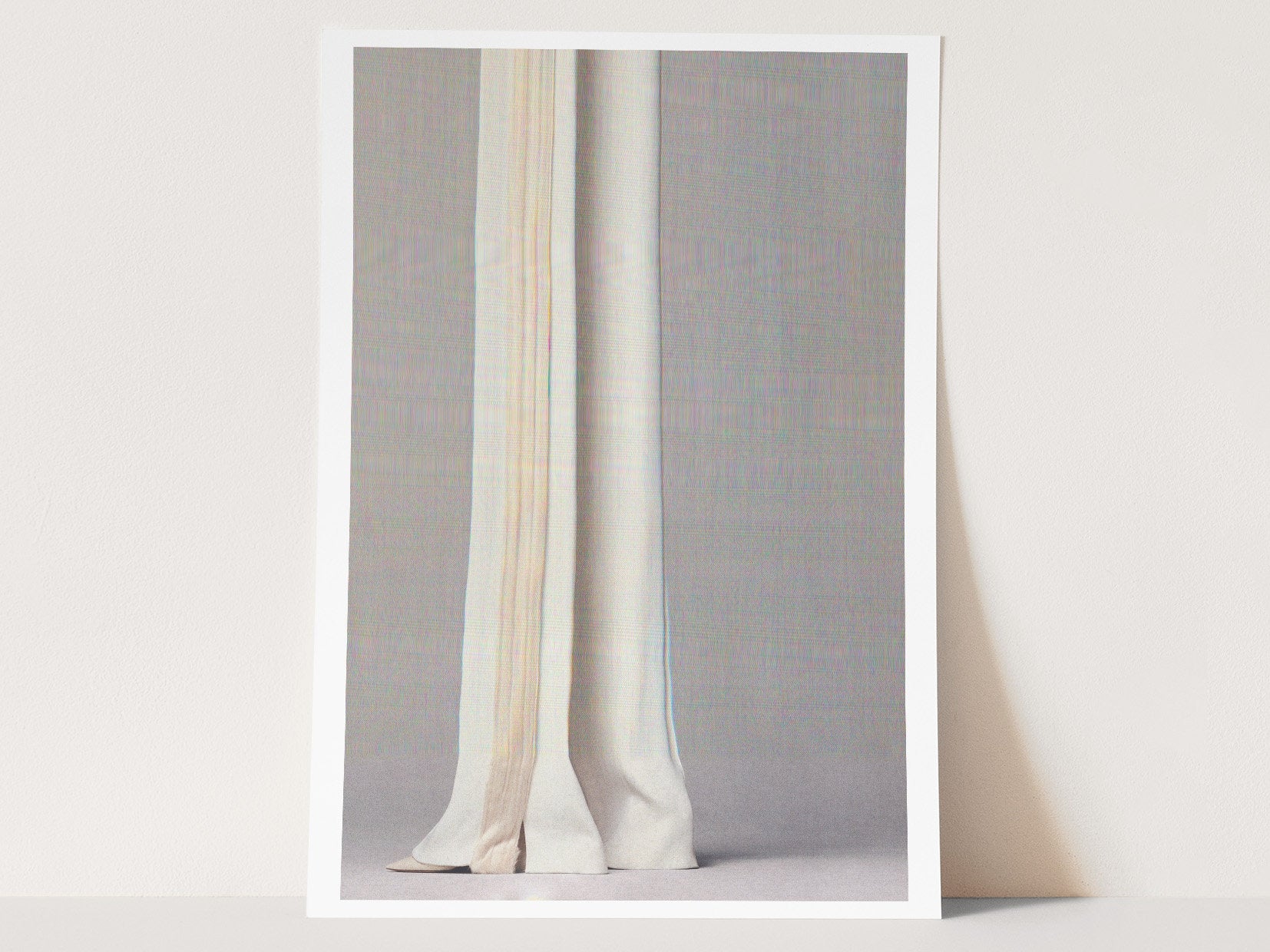 Elegant Minimalist Fabric Wall Art Print - Subtle Textured Neutral Decor for Contemporary Interiors | Untitled (114) Giclée Print