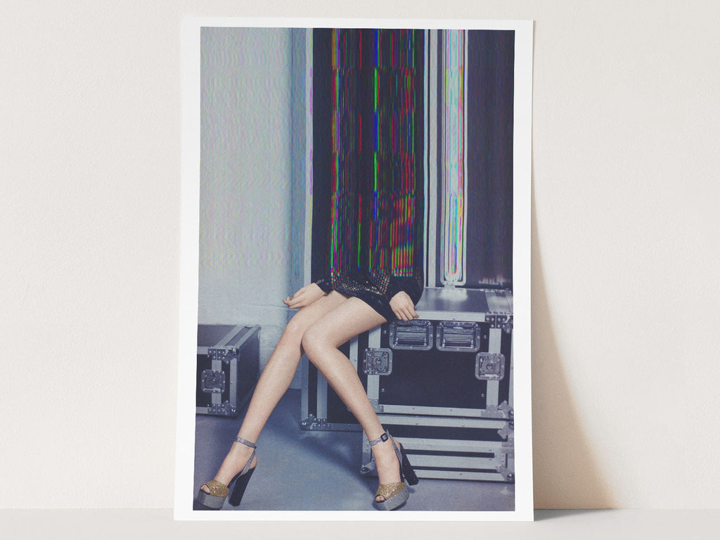 Altered Luxury Fashion Portrait - Funky Feminine Surreal Glitch Art / Wall Decor for Home, Office, Living Room | Untitled (117) Giclée Print