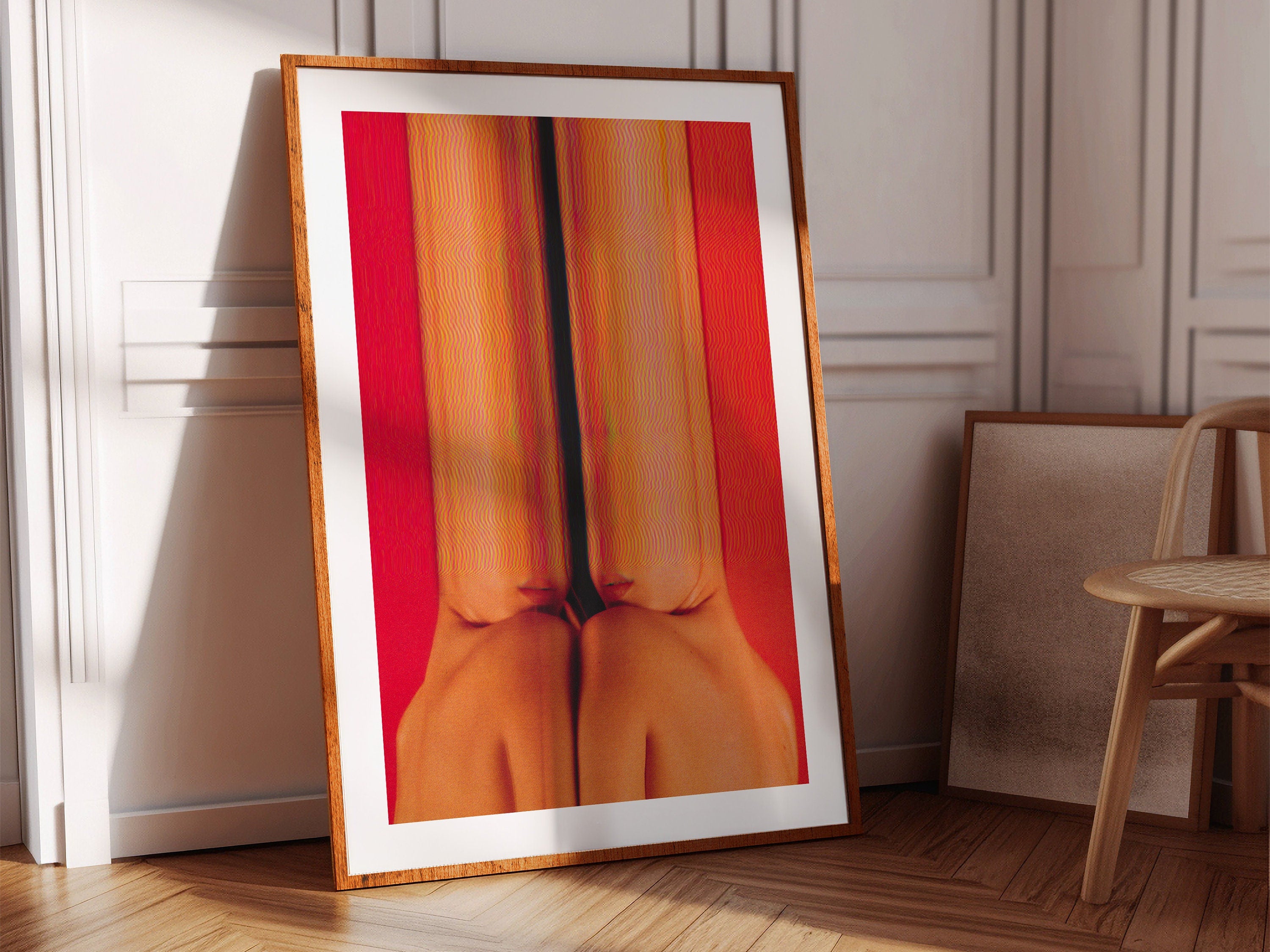 Vibrant Abstract Altered Body Portrait - Colorful Surreal Wall Art for Contemporary Home Decor | Untitled (118) Giclée Print