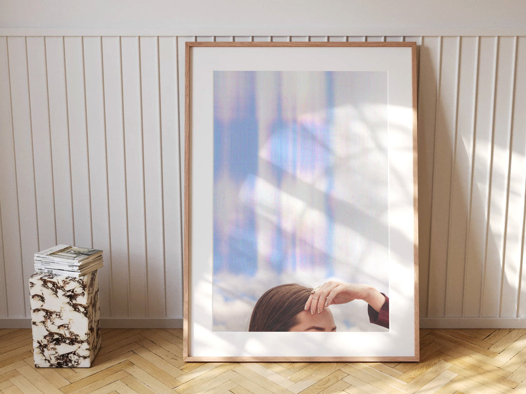 Surreal Minimalist Altered Blue Sky Clouds Photo Artwork – Feminine Wall Decor For Bedroom, Bathroom, Office | Untitled (119) Giclée Print