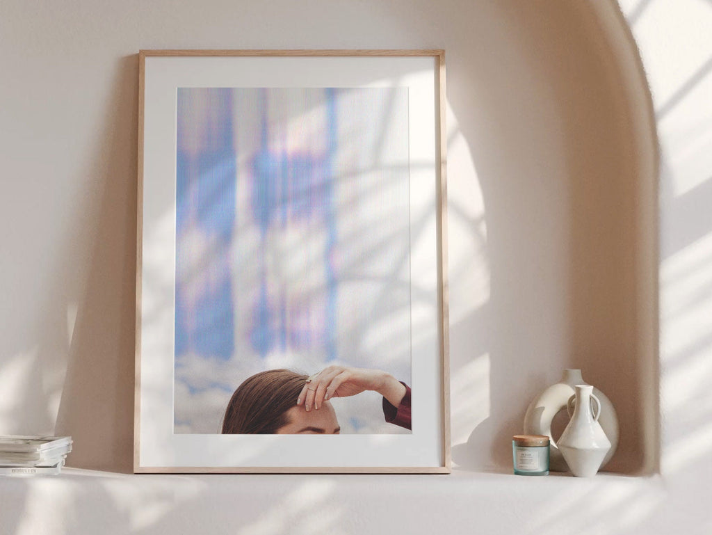 Surreal Minimalist Altered Blue Sky Clouds Photo Artwork – Feminine Wall Decor For Bedroom, Bathroom, Office | Untitled (119) Giclée Print