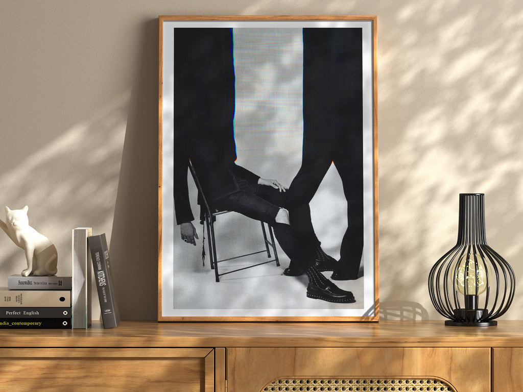 Surreal Black and White Fashion Portrait - Unique Altered Art for Contemporary Home Decor | Untitled (122) Giclée Print