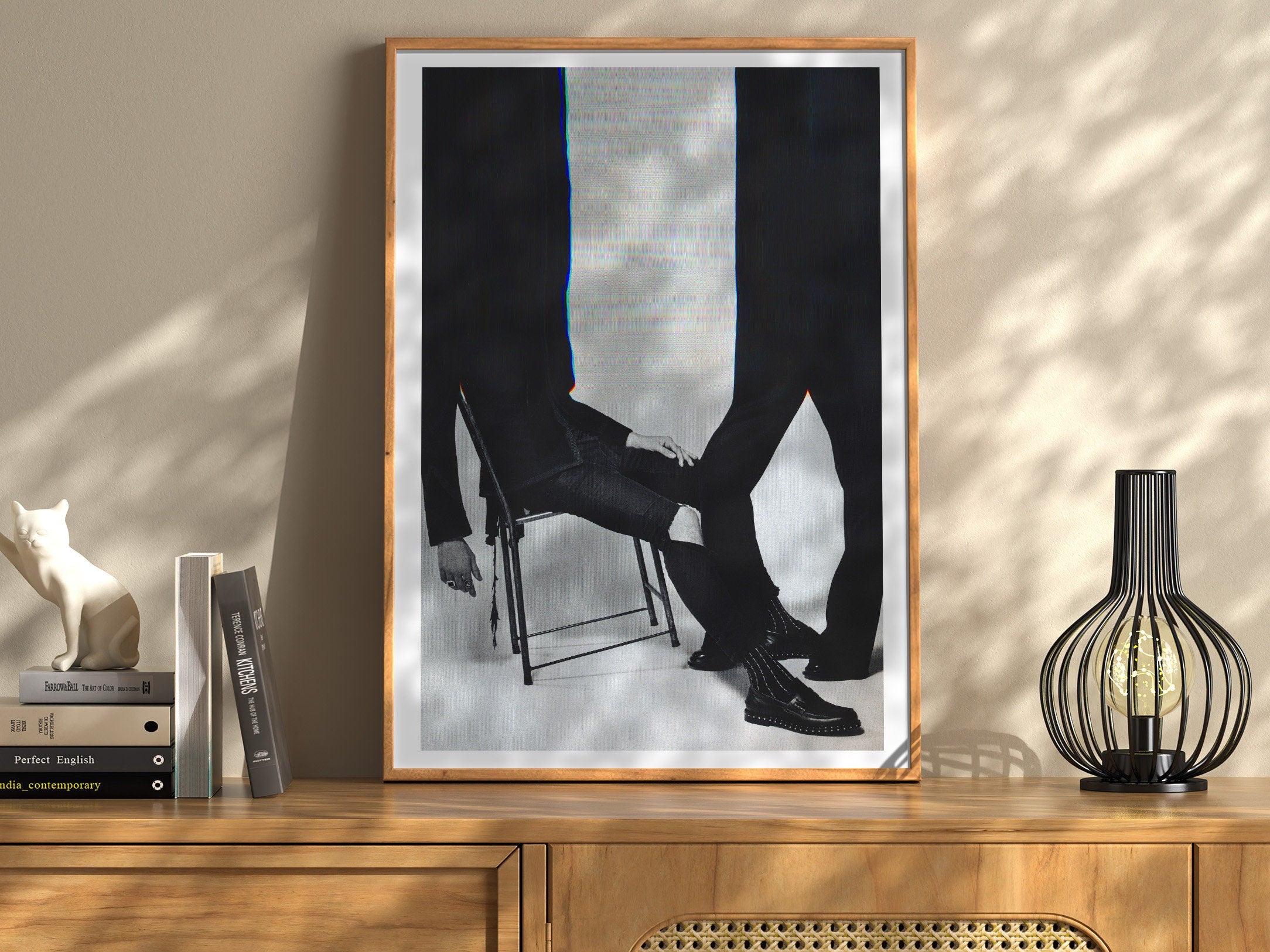 Surreal Black and White Fashion Portrait - Unique Altered Art for Contemporary Home Decor | Untitled (122) Giclée Print