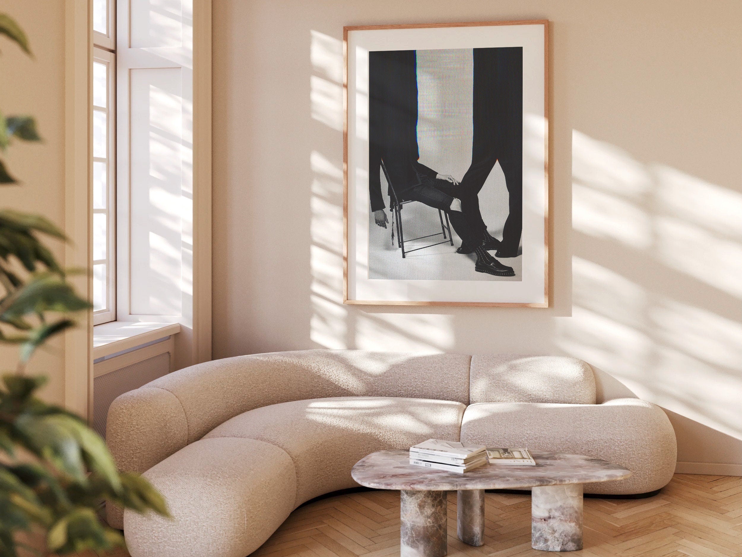 Surreal Black and White Fashion Portrait - Unique Altered Art for Contemporary Home Decor | Untitled (122) Giclée Print