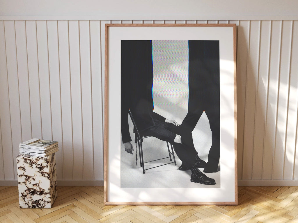 Surreal Black and White Fashion Portrait - Unique Altered Art for Contemporary Home Decor | Untitled (122) Giclée Print