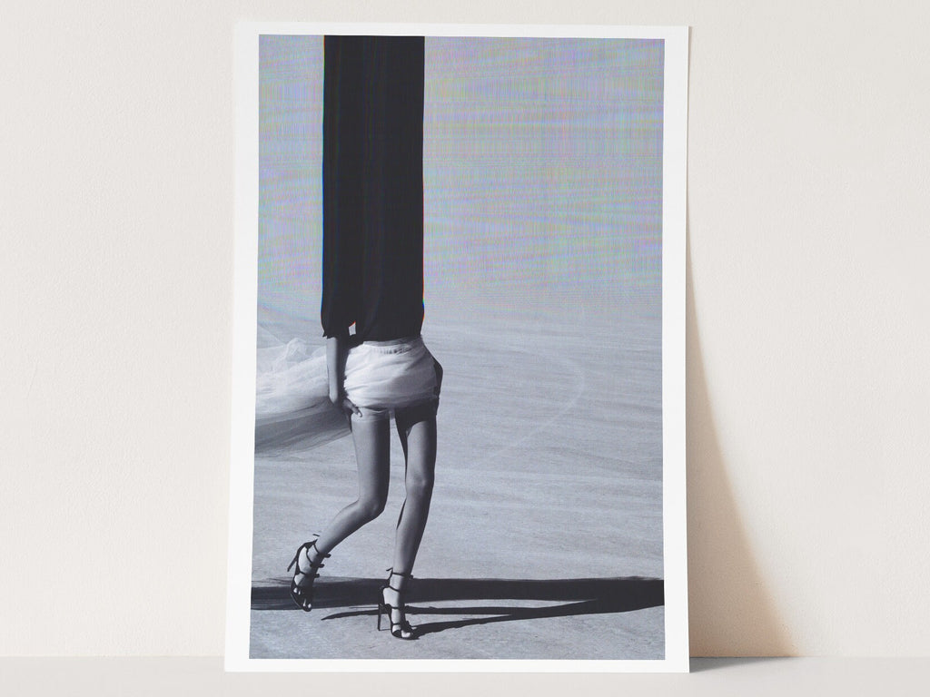 Surreal Altered Fashion Photography Wall Art - Unique Black and White Decor for Modern Home Spaces | Untitled (124) Giclée Print