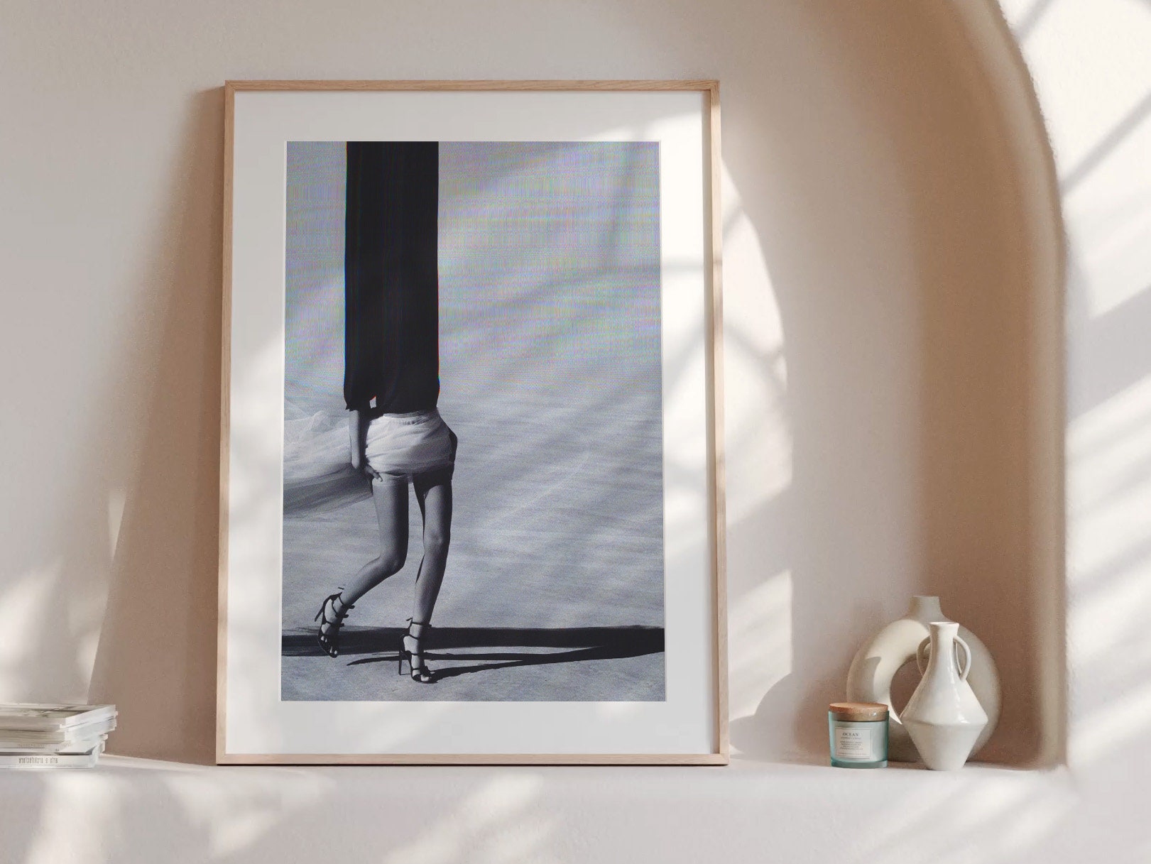 Surreal Altered Fashion Photography Wall Art - Unique Black and White Decor for Modern Home Spaces | Untitled (124) Giclée Print