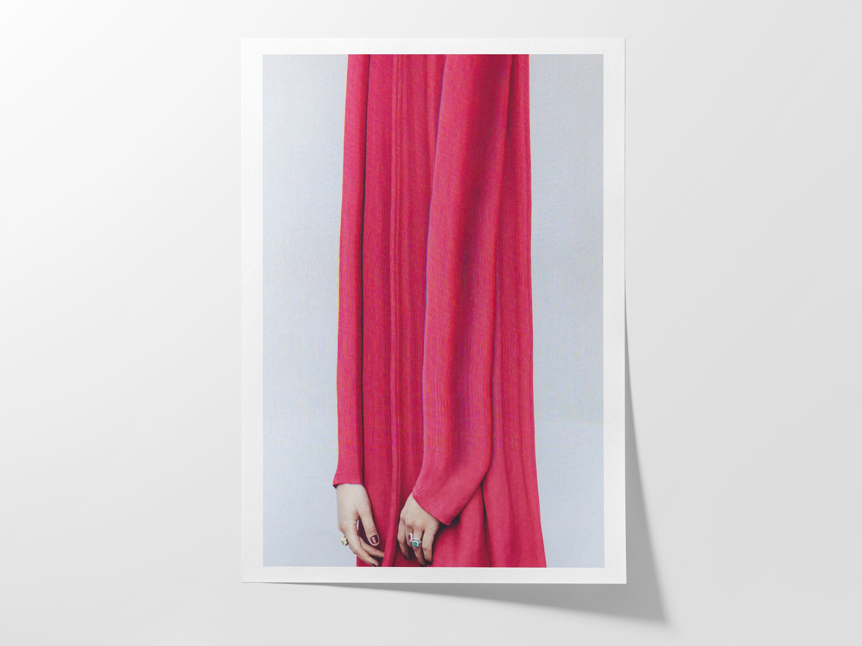 Surrealist Altered Fashion Photograph - Bold Red Aesthetic Wall Art for Contemporary Home Decor | Untitled (126) Giclée Print