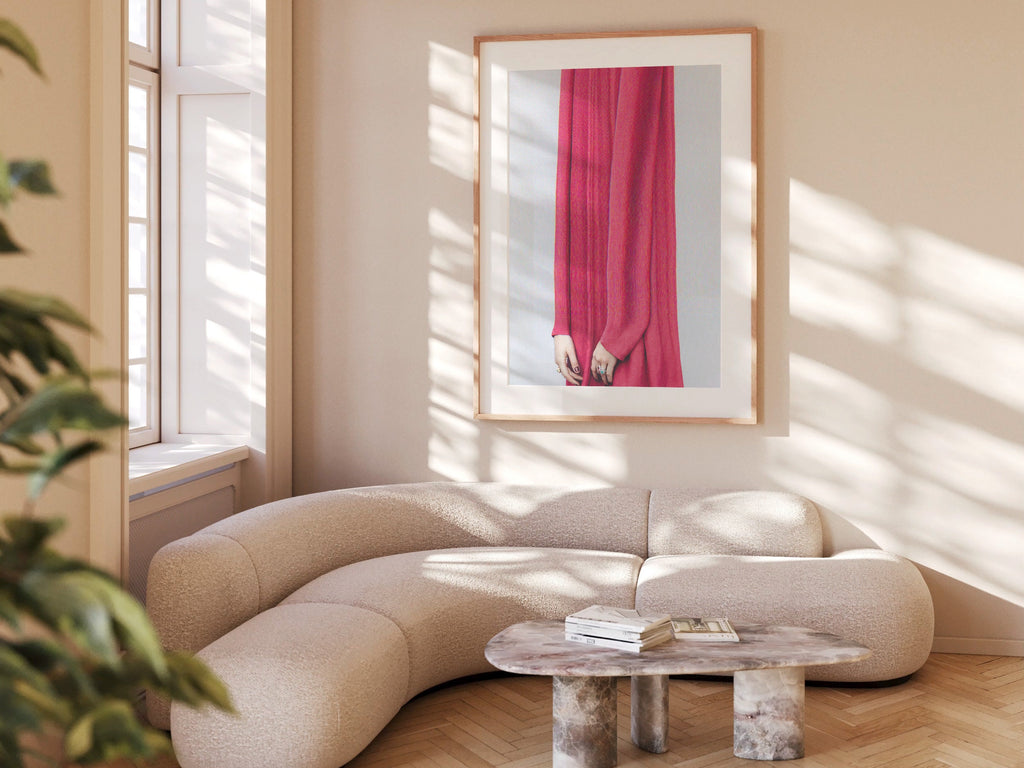 Surrealist Altered Fashion Photograph - Bold Red Aesthetic Wall Art for Contemporary Home Decor | Untitled (126) Giclée Print