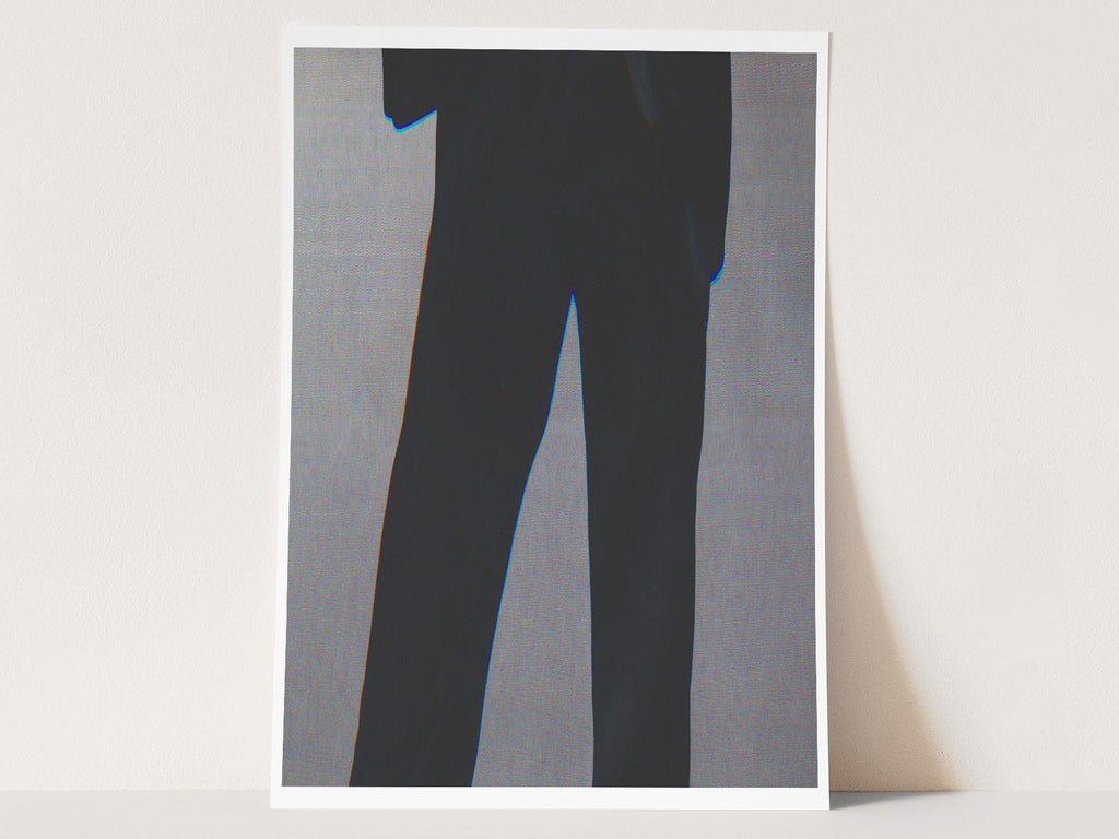 Stylish Black Suit Silhouette Art Print - Minimalist Elegant Decor for Contemporary Home or Office | Untitled (131) Giclée Print