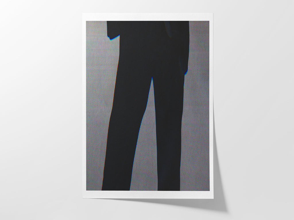 Stylish Black Suit Silhouette Art Print - Minimalist Elegant Decor for Contemporary Home or Office | Untitled (131) Giclée Print