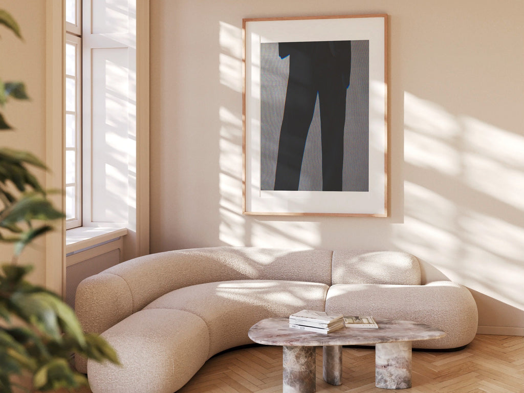 Stylish Black Suit Silhouette Art Print - Minimalist Elegant Decor for Contemporary Home or Office | Untitled (131) Giclée Print