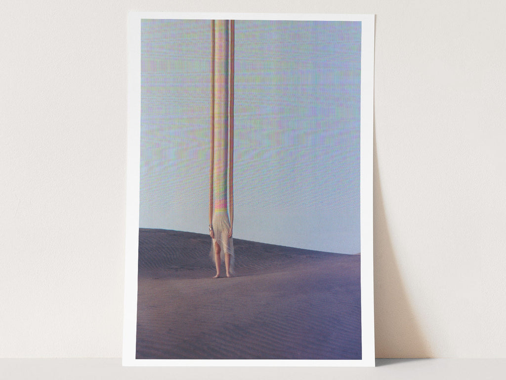 Surreal Altered Figure in Desert Landscape - Unique Minimalist Wall Art for Contemporary Home Decor | Untitled (135) Giclée Print