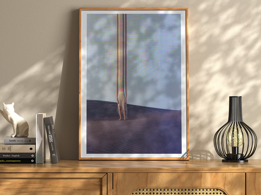 Surreal Altered Figure in Desert Landscape - Unique Minimalist Wall Art for Contemporary Home Decor | Untitled (135) Giclée Print
