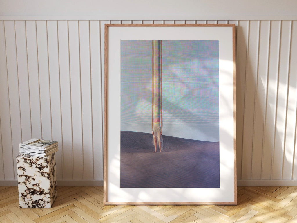 Surreal Altered Figure in Desert Landscape - Unique Minimalist Wall Art for Contemporary Home Decor | Untitled (135) Giclée Print