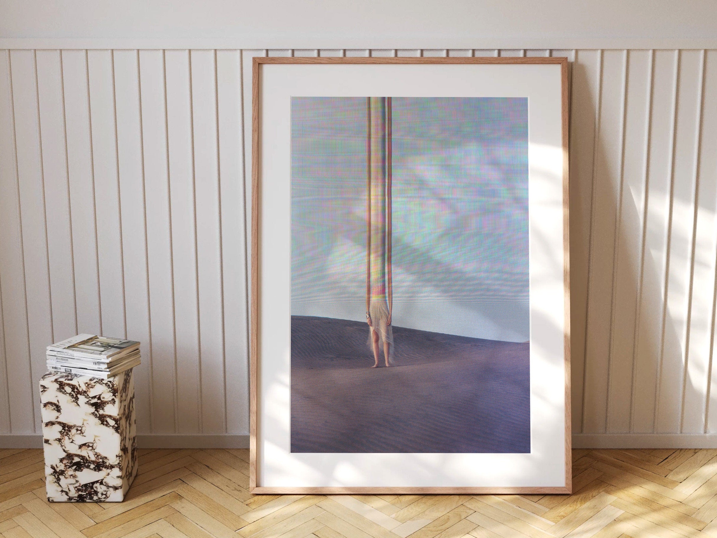 Surreal Altered Figure in Desert Landscape - Unique Minimalist Wall Art for Contemporary Home Decor | Untitled (135) Giclée Print