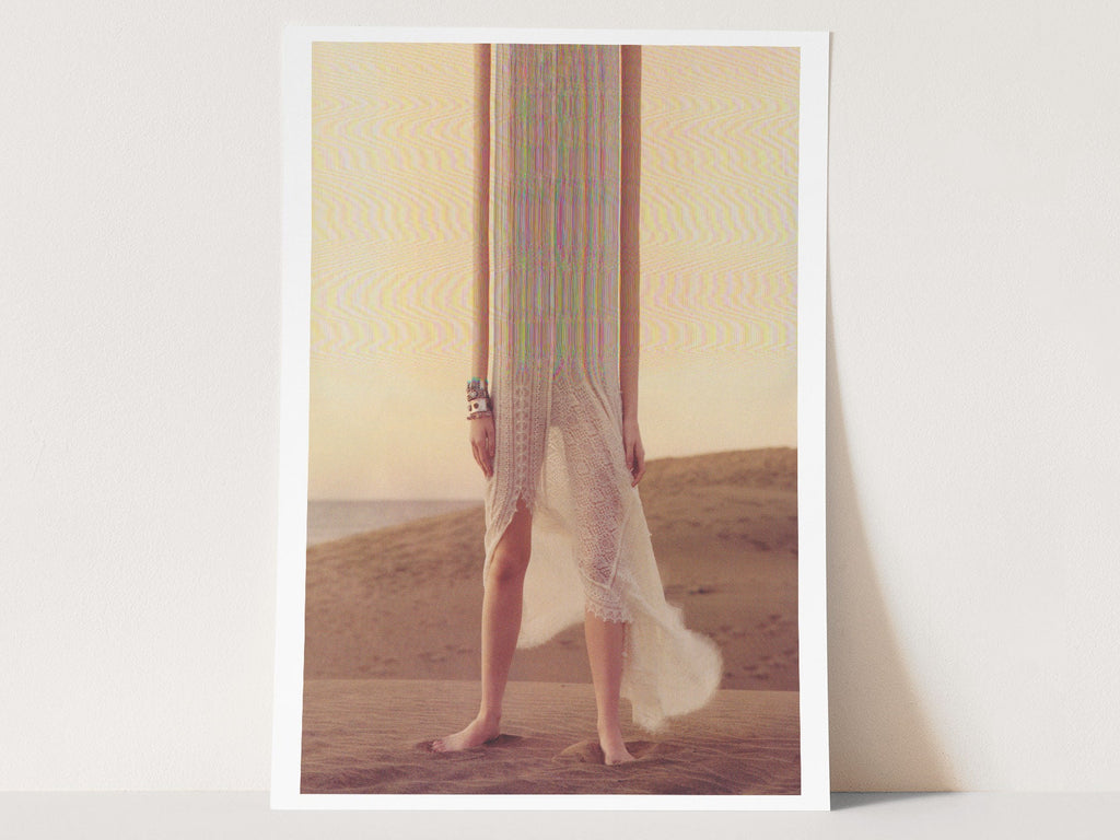 Surreal Altered Fashion Portrait in Desert Landscape - Unique Dreamlike Wall Art for Home, Office, Bedroom | Untitled (136) Giclée Print