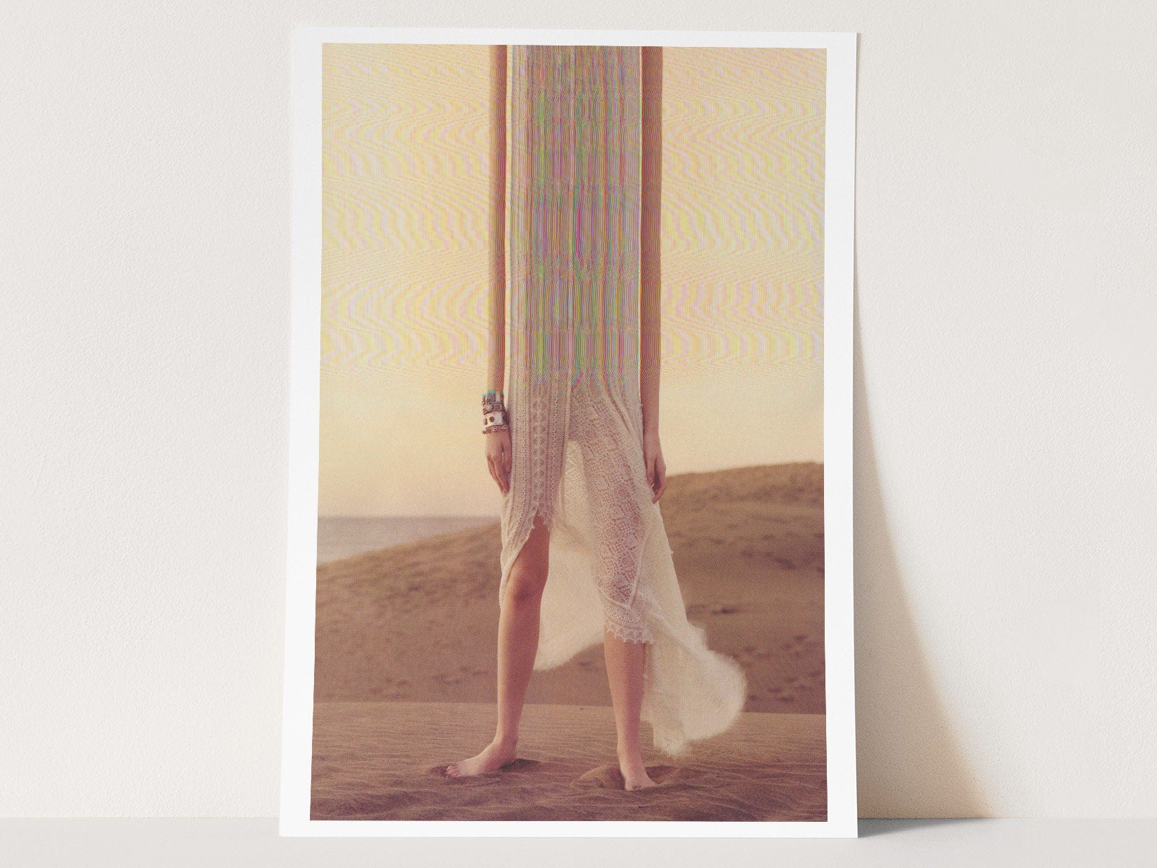 Surreal Altered Fashion Portrait in Desert Landscape - Unique Dreamlike Wall Art for Home, Office, Bedroom | Untitled (136) Giclée Print