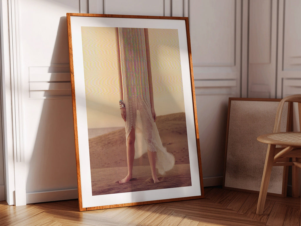 Surreal Altered Fashion Portrait in Desert Landscape - Unique Dreamlike Wall Art for Home, Office, Bedroom | Untitled (136) Giclée Print