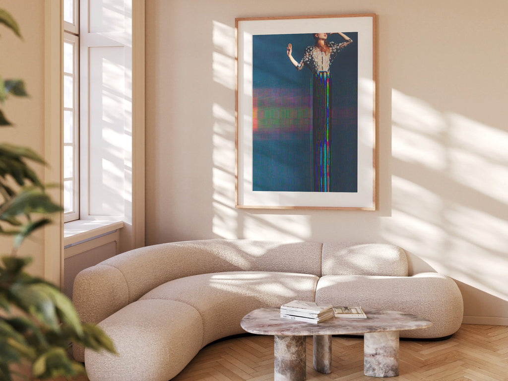 Surreal Altered Fashion Portrait Wall Art - Colorful Glitch Aesthetic Decor for Home or Office | Untitled (137) Giclée Print