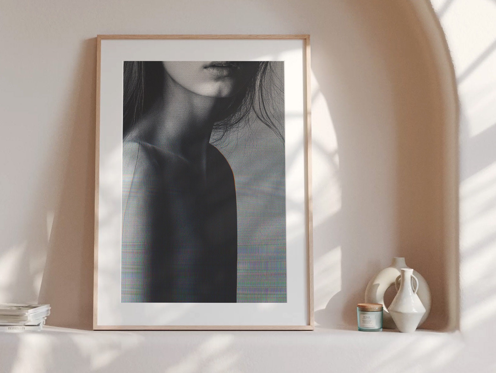 Elegant Black and White Portrait Art Print - Minimalist Aesthetic for Contemporary Home Decor | Untitled (148) Giclée Print