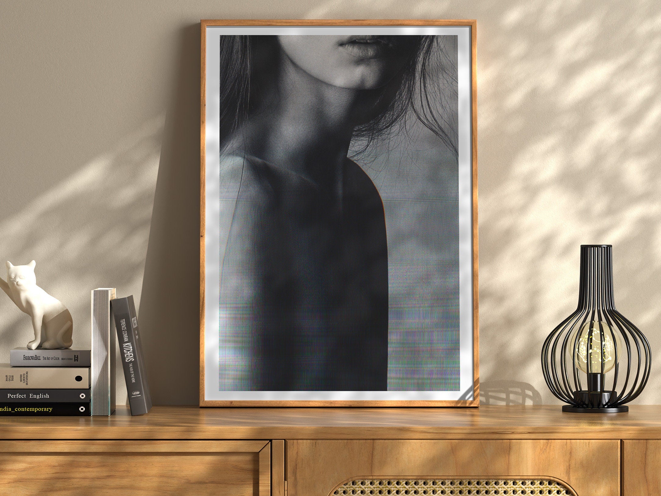 Elegant Black and White Portrait Art Print - Minimalist Aesthetic for Contemporary Home Decor | Untitled (148) Giclée Print