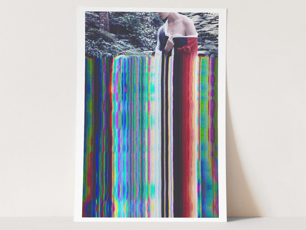 Woman In Nature Altered Fashion Photo Wall Art - Colorful Maximalist Aesthetic Decor for Home, Office, Bedroom | Untitled (152) Giclée Print