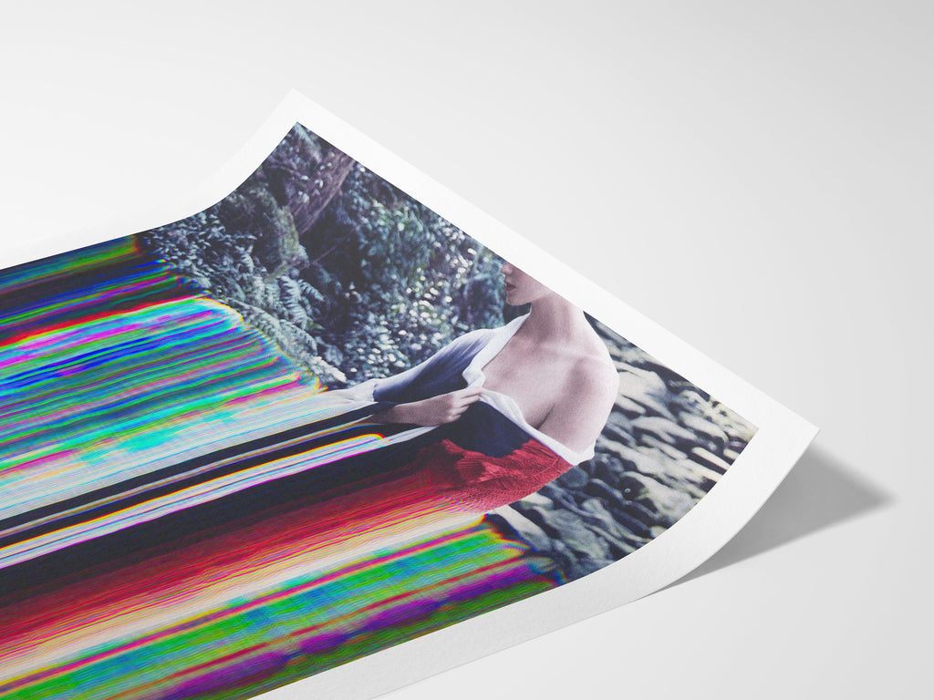 Woman In Nature Altered Fashion Photo Wall Art - Colorful Maximalist Aesthetic Decor for Home, Office, Bedroom | Untitled (152) Giclée Print