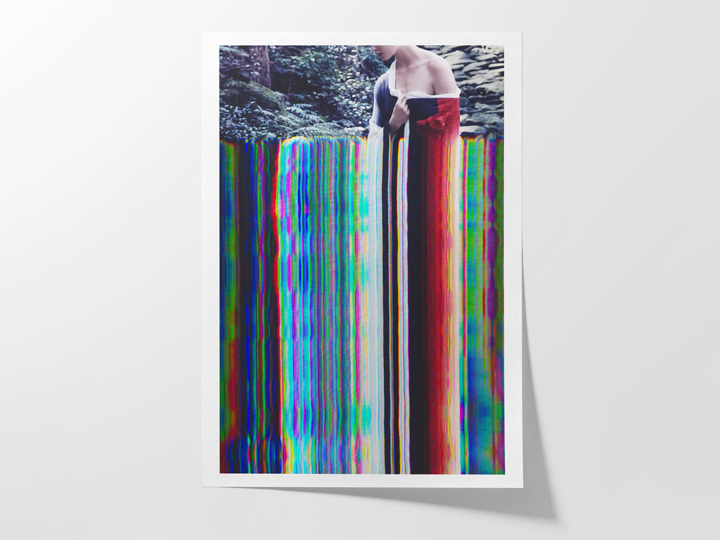 Woman In Nature Altered Fashion Photo Wall Art - Colorful Maximalist Aesthetic Decor for Home, Office, Bedroom | Untitled (152) Giclée Print