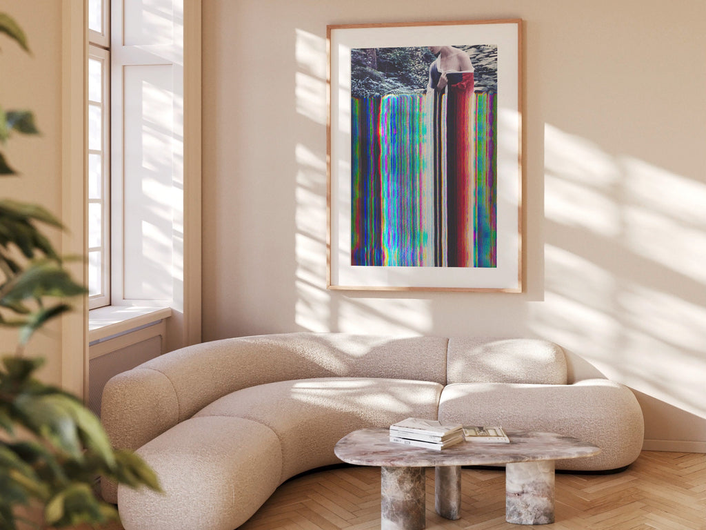 Woman In Nature Altered Fashion Photo Wall Art - Colorful Maximalist Aesthetic Decor for Home, Office, Bedroom | Untitled (152) Giclée Print