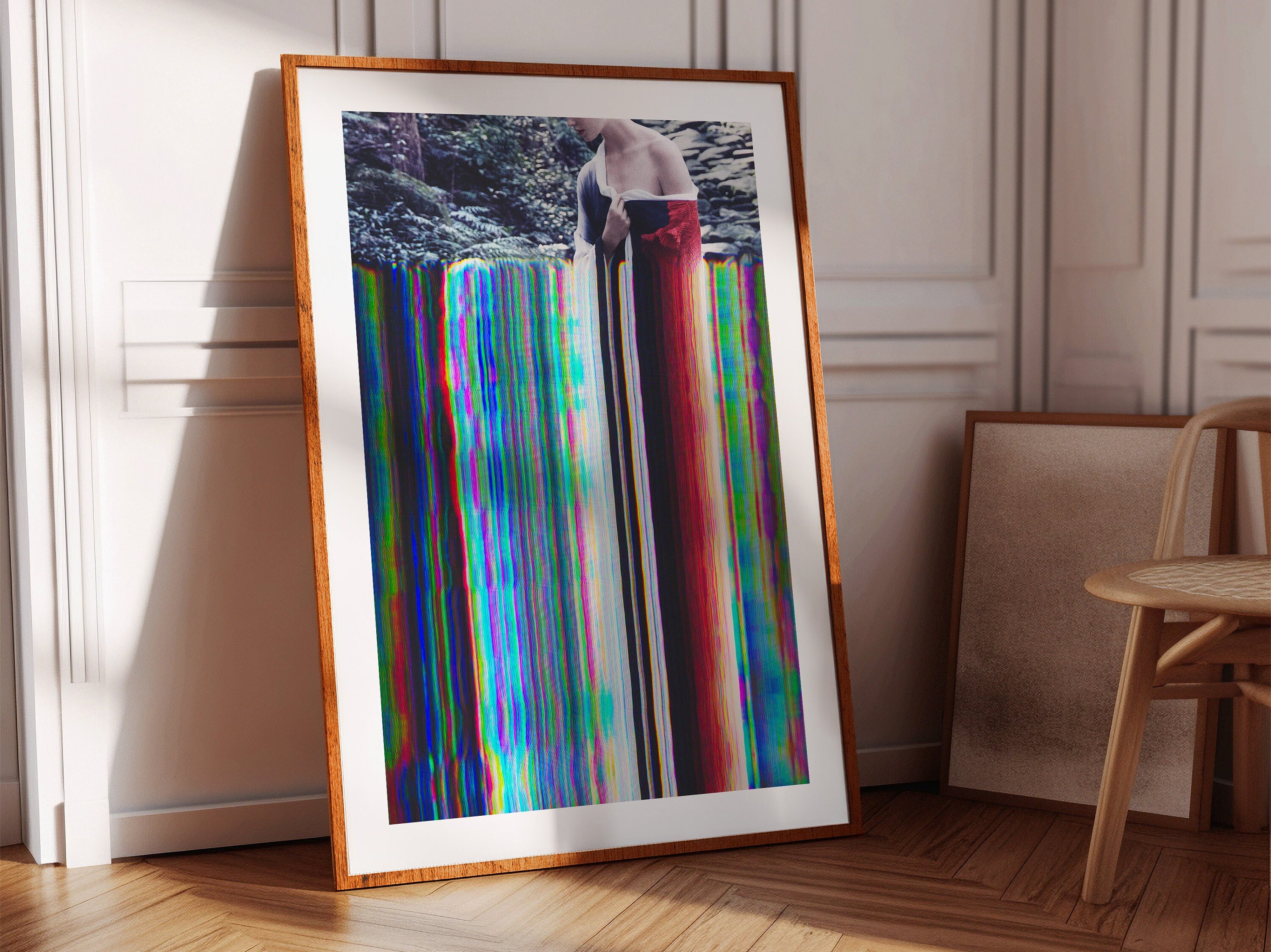 Woman In Nature Altered Fashion Photo Wall Art - Colorful Maximalist Aesthetic Decor for Home, Office, Bedroom | Untitled (152) Giclée Print