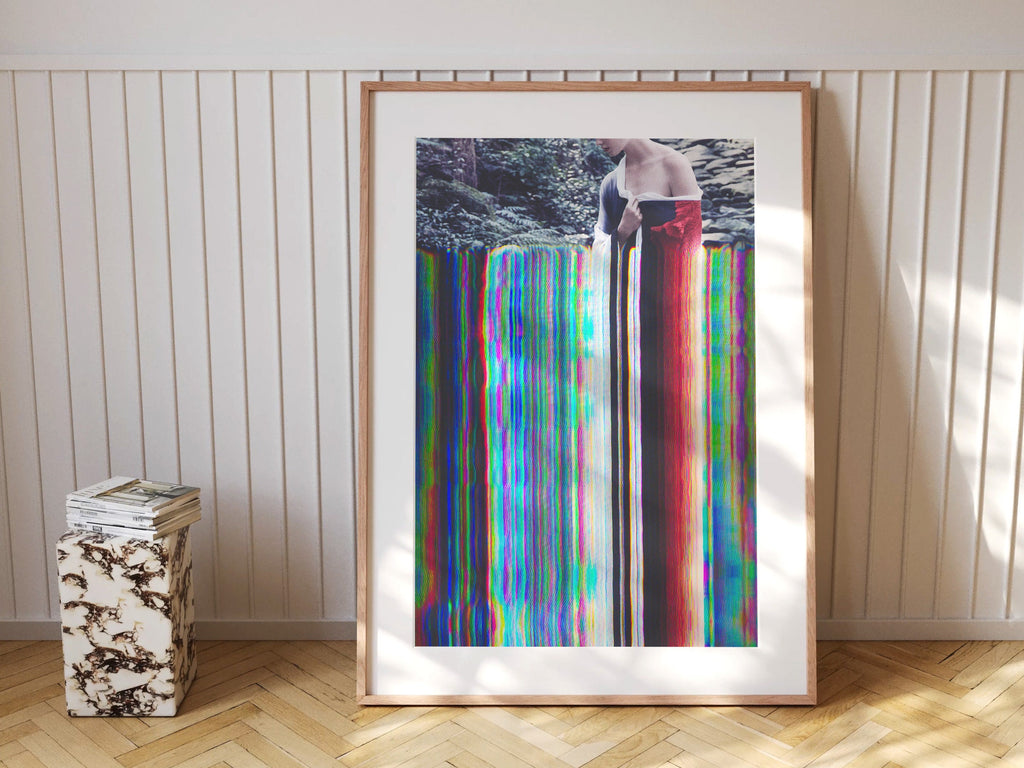 Woman In Nature Altered Fashion Photo Wall Art - Colorful Maximalist Aesthetic Decor for Home, Office, Bedroom | Untitled (152) Giclée Print