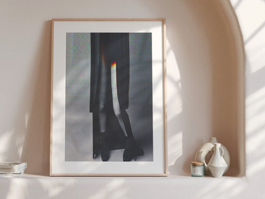 Chic Black and White Fashion Art Print - Elegant Minimalist Wall Decor for Modern Living Spaces | Untitled (153) Giclée Print