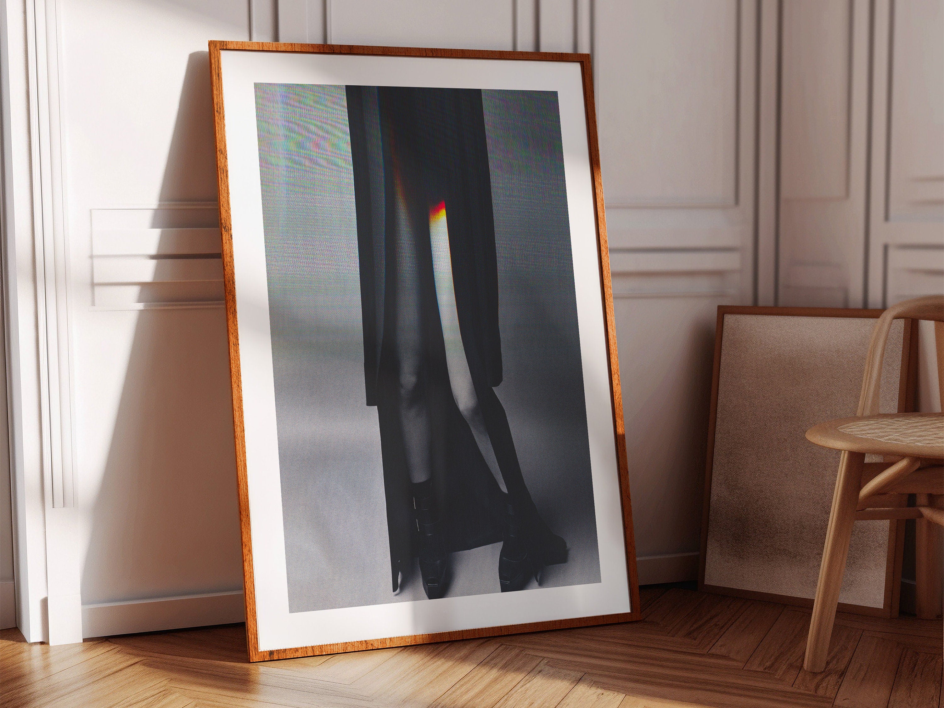 Chic Black and White Fashion Art Print - Elegant Minimalist Wall Decor for Modern Living Spaces | Untitled (153) Giclée Print