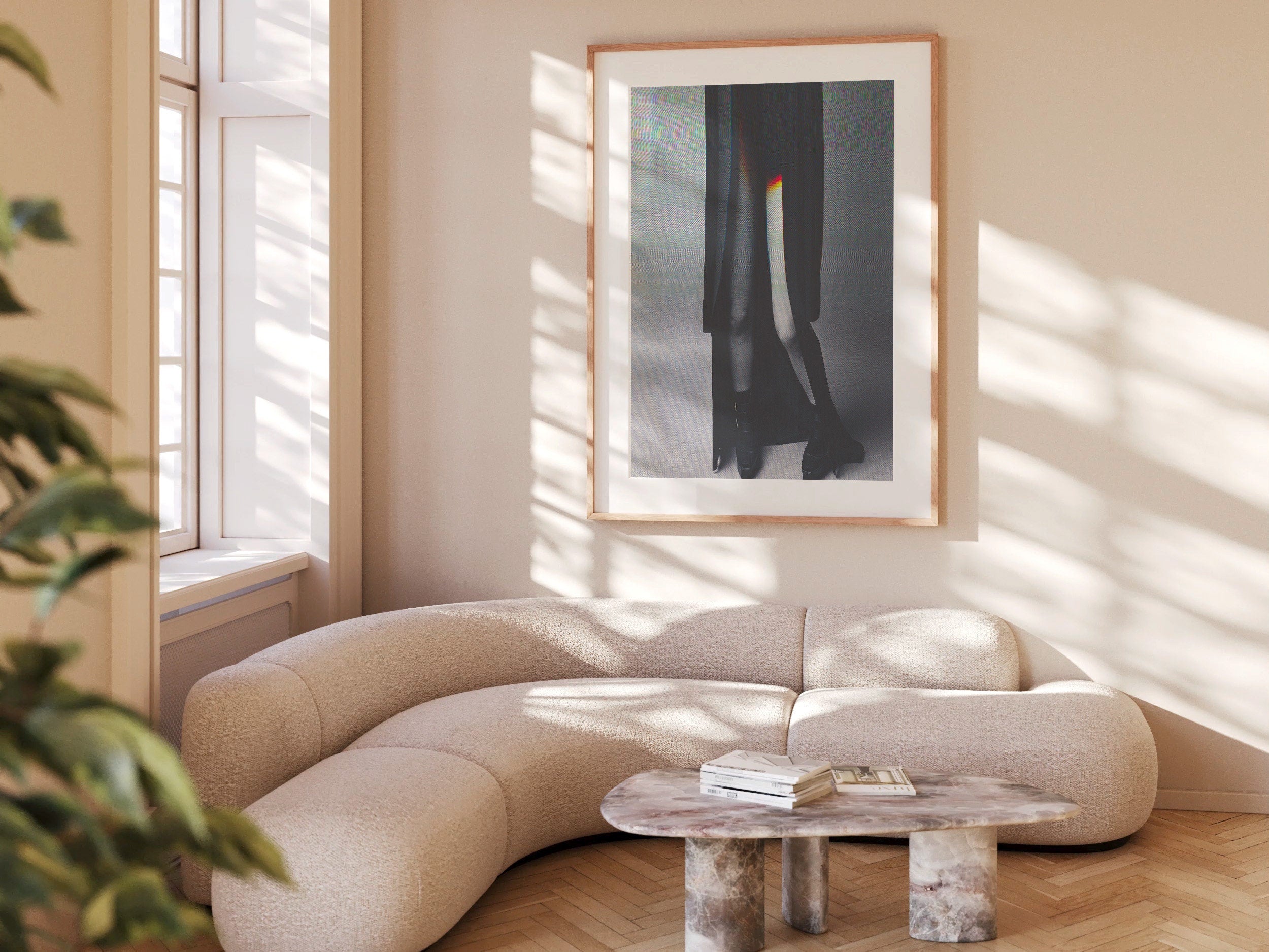 Chic Black and White Fashion Art Print - Elegant Minimalist Wall Decor for Modern Living Spaces | Untitled (153) Giclée Print