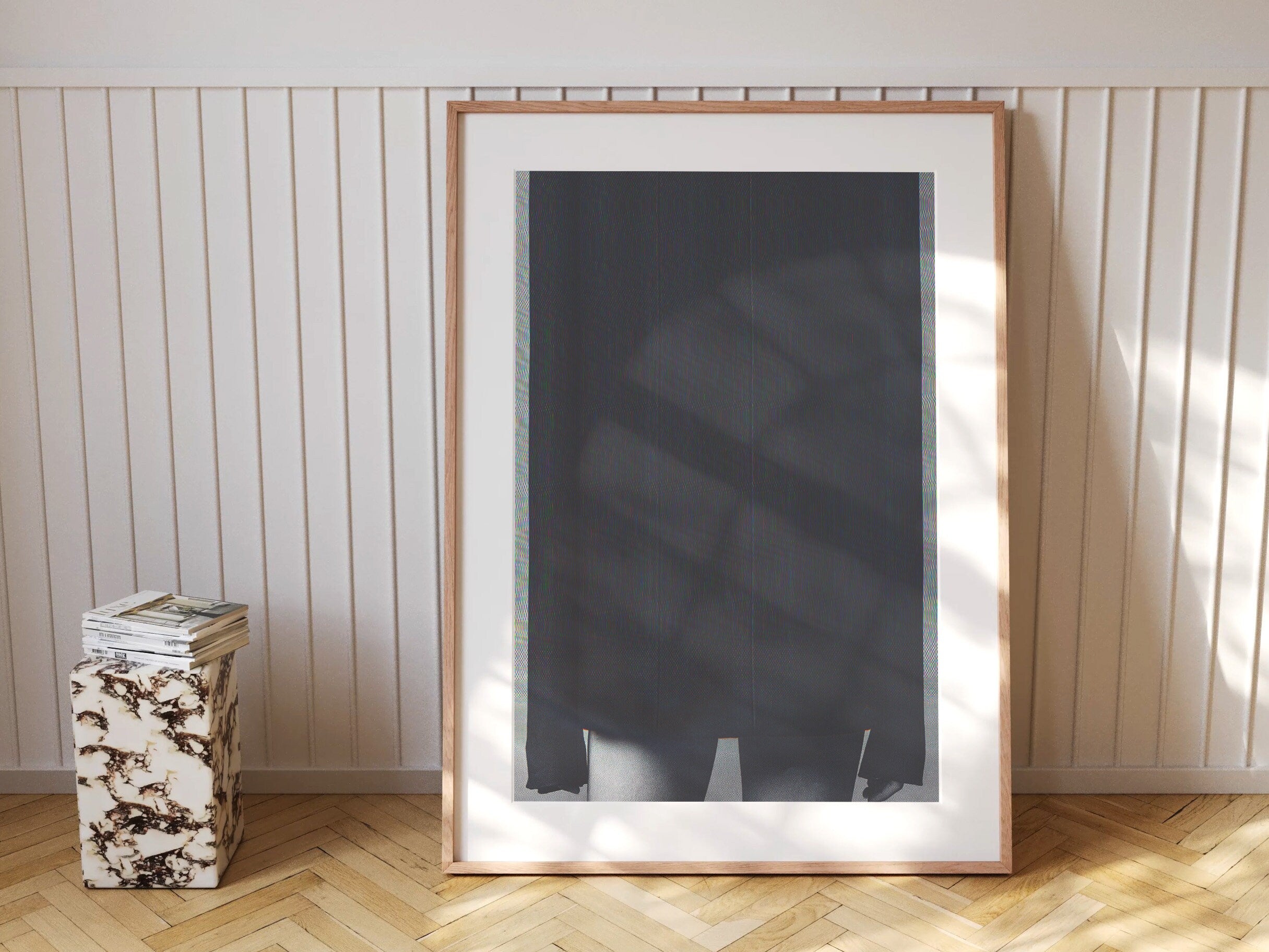 Ethereal Black and White Fashion Art Print - Minimalist Modern Aesthetic for Stylish Home Decor | Untitled (155) Giclée Print