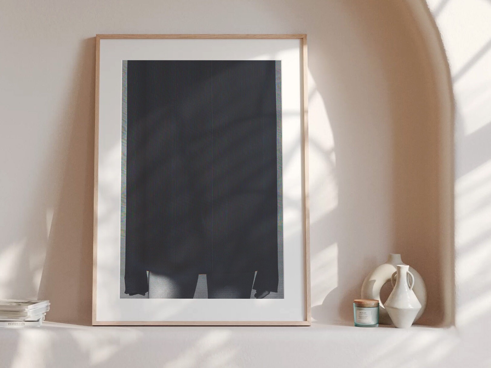 Ethereal Black and White Fashion Art Print - Minimalist Modern Aesthetic for Stylish Home Decor | Untitled (155) Giclée Print